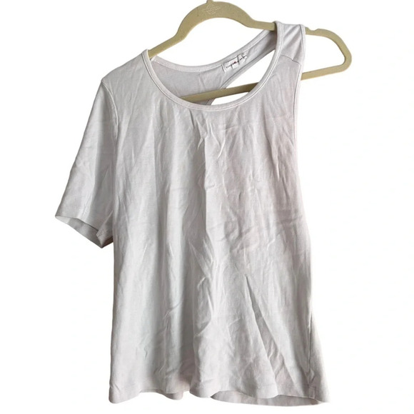 GOOD AMERICAN ASYMMETRIC OPEN BACK TEE - Picture 3 of 6